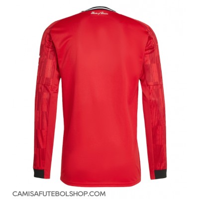Camisa de time de futebol Manchester United Replicas 1º Equipamento 2025-26 Manga Comprida Camisa de time de futebol Manchester United Replicas 1º Equipamento 2025-26 Manga Comprida